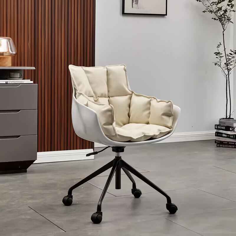 Italian Minimalist Muscle Chair - High-Profile Designer Leisure & Computer Chair white/white