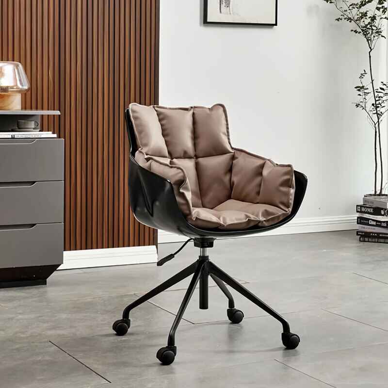 Italian Minimalist Muscle Chair - High-Profile Designer Leisure & Computer Chair brown/black