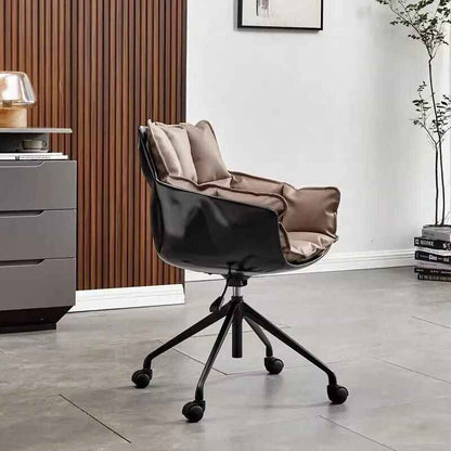 Italian Minimalist Muscle Chair - High-Profile Designer Leisure & Computer Chair brown/black