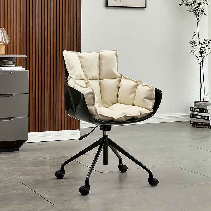 Italian Minimalist Muscle Chair - High-Profile Designer Leisure & Computer Chair white/black