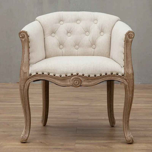 Solid Wood Antique-Inspired Leisure Chair with Handrails - Perfect for Dining & Study