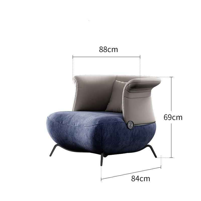 High-End Leather Leisure Sofa Chair dimension