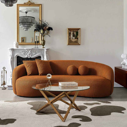 Modern Scandinavian-Style Velvet Sofa - Luxury Home Furniture with Free Shipping brown