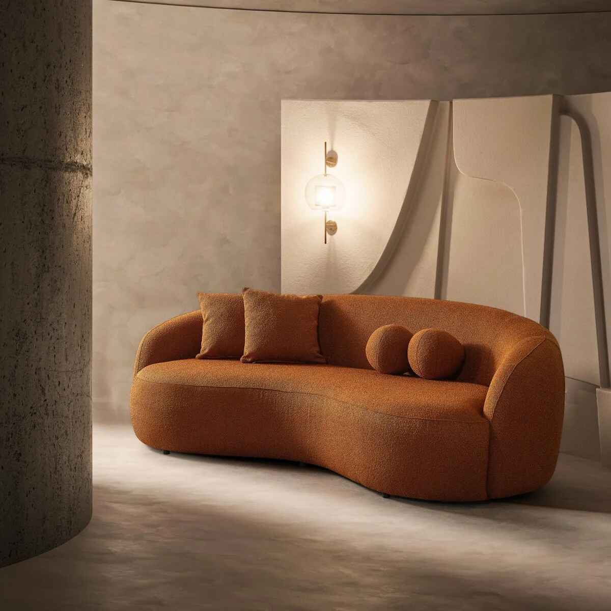 Modern Scandinavian-Style Velvet Sofa - Luxury Home Furniture with Free Shipping elegant