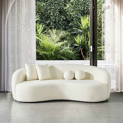 Modern Scandinavian-Style Velvet Sofa - Luxury Home Furniture with Free Shipping white