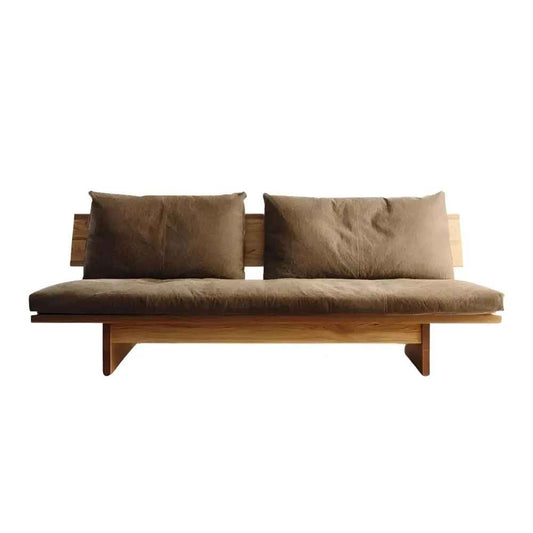 Modern Countryside Solid Wood Sofa white background