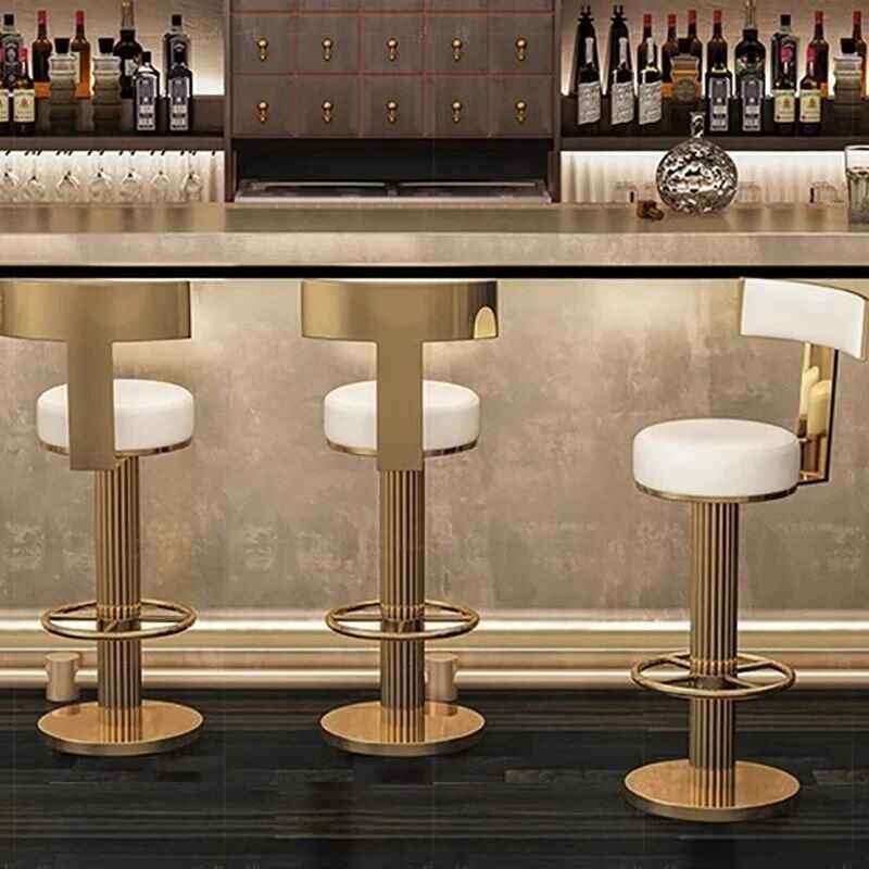 Luxury Adjustable Swivel Bar Stool – Modern Nordic Style Metal Bar Chair elegant