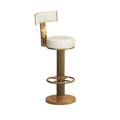 Luxury Adjustable Swivel Bar Stool – Modern Nordic Style Metal Bar Chair white background