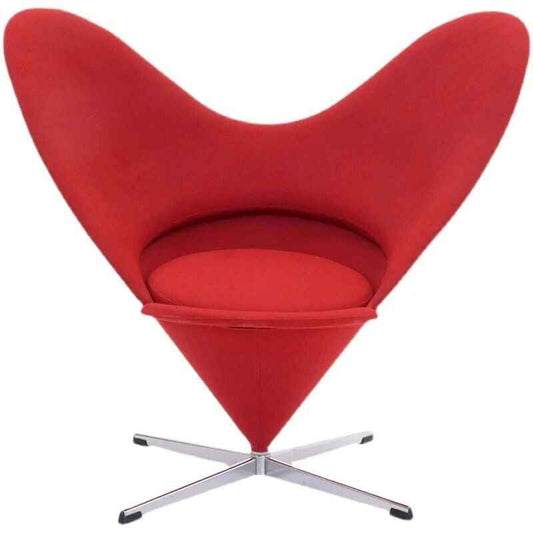 Heart-Shaped Conical Lounge Chair - Luxury & Comfort in One front view