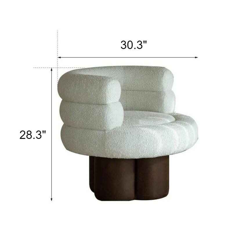 Scandinavian Modern Velvet Single Sofa Chair dimension