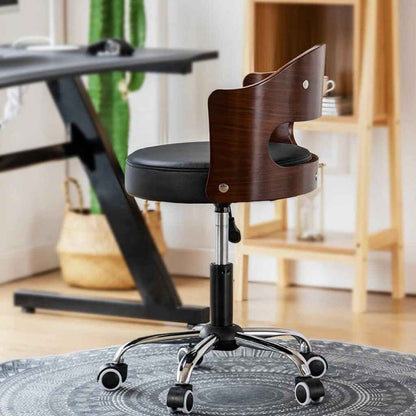 Ergonomic Designer Office Chair with Back Support and Rollers side view