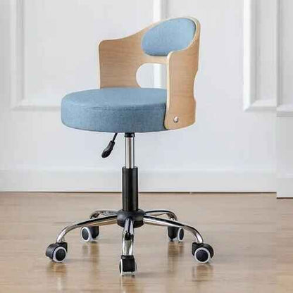 Ergonomic Designer Office Chair with Back Support and Rollers blue gray