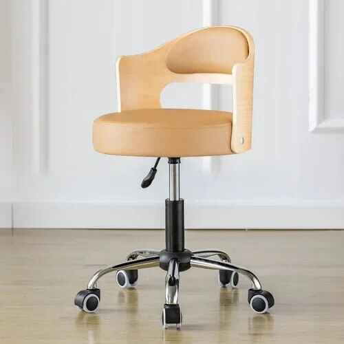 Ergonomic Designer Office Chair with Back Support and Rollers light brown