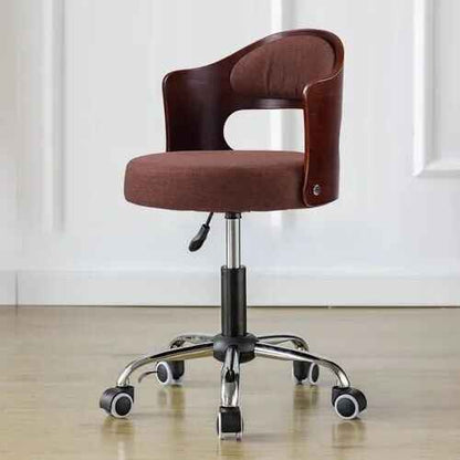 Ergonomic Designer Office Chair with Back Support and Rollers dark brown