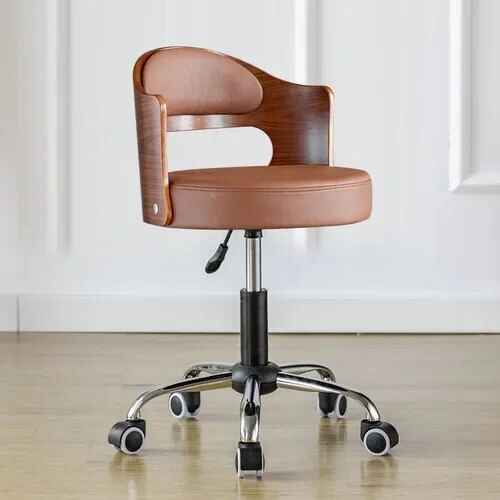 Ergonomic Designer Office Chair with Back Support and Rollers brown dark brown