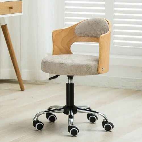 Ergonomic Designer Office Chair with Back Support and Rollers light gray light brown