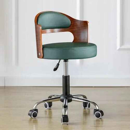 Ergonomic Designer Office Chair with Back Support and Rollers green dark brown