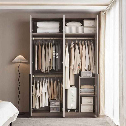 Compact Elegance: Modern Small Apartment Wardrobe open doors