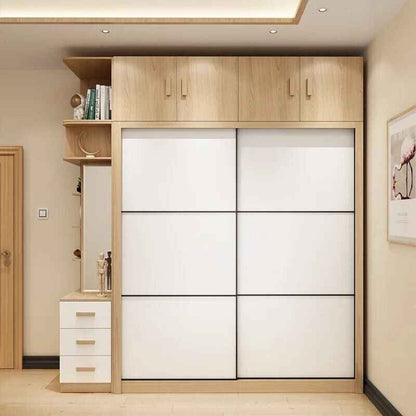 Modern Minimalist Sliding Door Wardrobe – Sleek and Spacious Bedroom Storage Solution front view