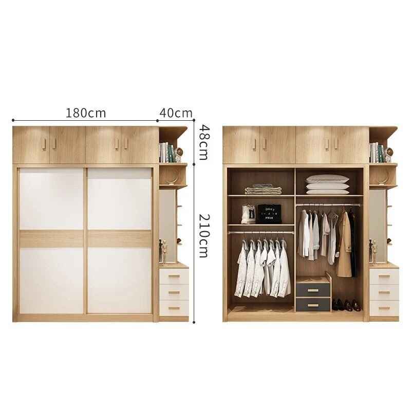 Modern Minimalist Sliding Door Wardrobe – Sleek and Spacious Bedroom Storage Solution spacious