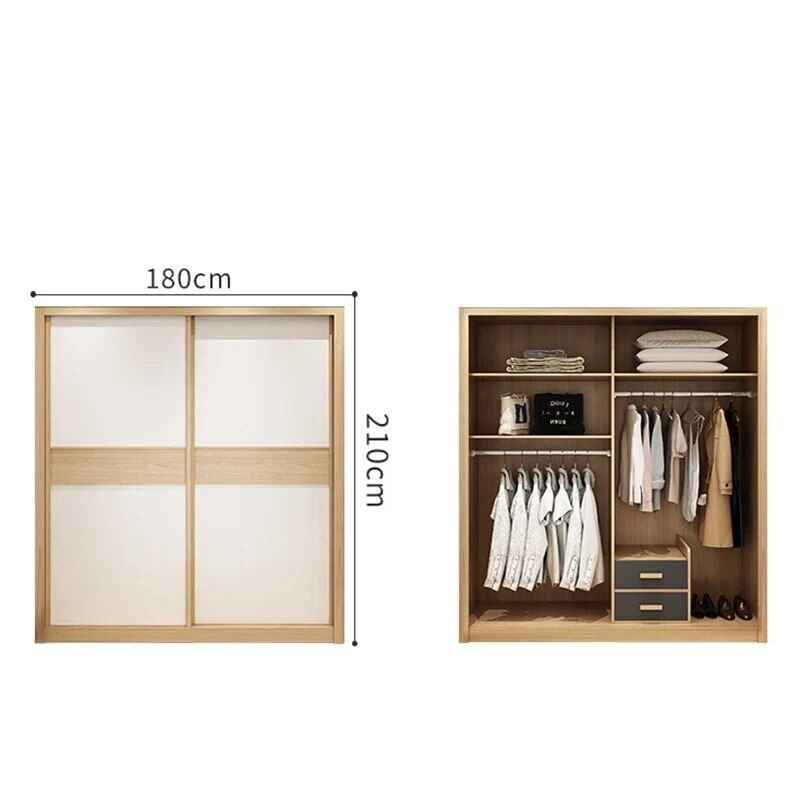 Modern Minimalist Sliding Door Wardrobe – Sleek and Spacious Bedroom Storage Solution dimension