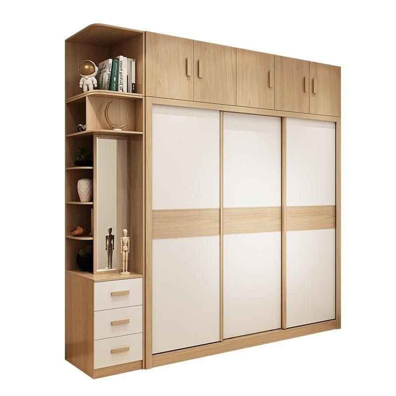 Modern Minimalist Sliding Door Wardrobe – Sleek and Spacious Bedroom Storage Solution side view