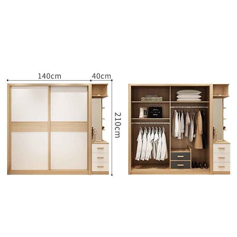 Modern Minimalist Sliding Door Wardrobe – Sleek and Spacious Bedroom Storage Solution 180 x 210 cm