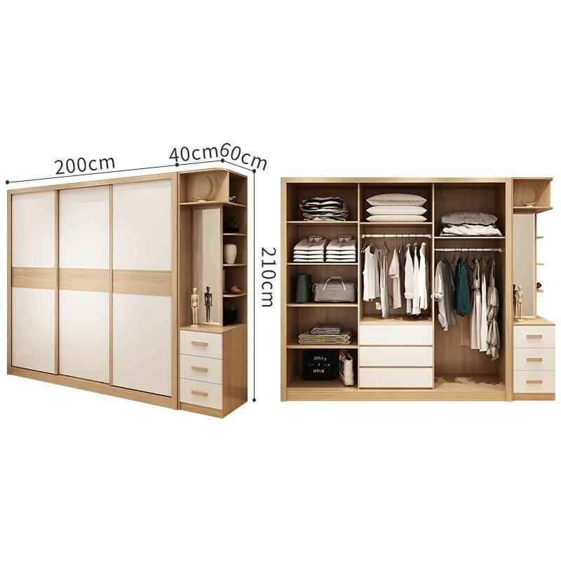 Modern Minimalist Sliding Wardrobe – Elegant and Multifunctional Home Storage Solution 240x60x210cm