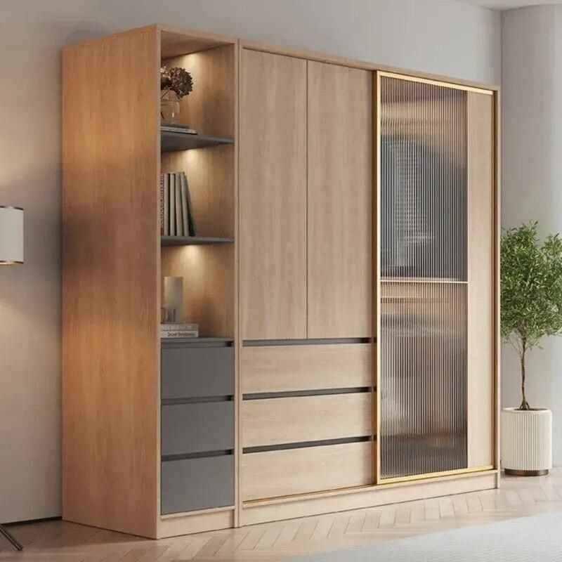 Modern Minimalist Wardrobe: Spacious, Modular, and Stylish Storage Solution right side view