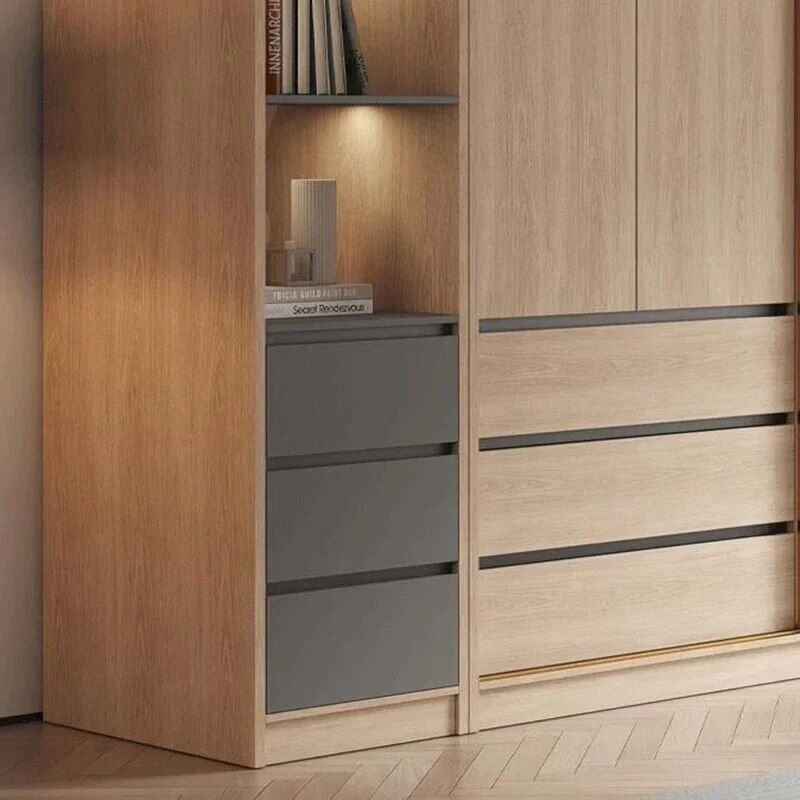 Modern Minimalist Wardrobe: Spacious, Modular, and Stylish Storage Solution side view