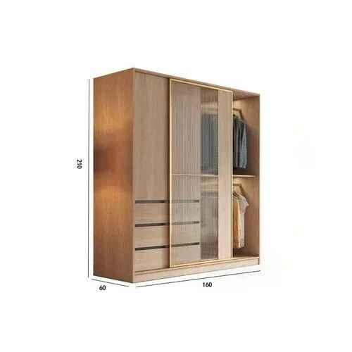 Modern Minimalist Wardrobe: Spacious, Modular, and Stylish Storage Solution 160x60x210cm