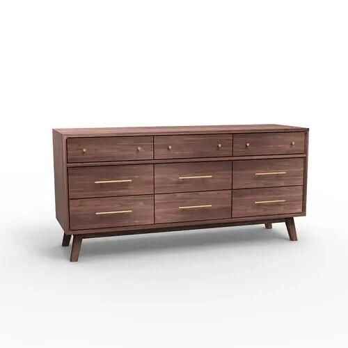 Elegant Black Walnut Japanese Chest of Drawers side view