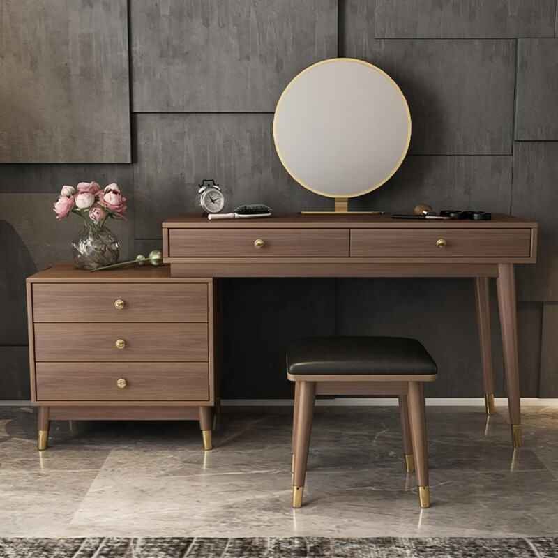 Modern Nordic-Inspired Dressing Table for Small Spaces front view