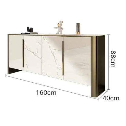 Modern Minimalist Sideboard with Shelves and Drawers 160x40x88cm