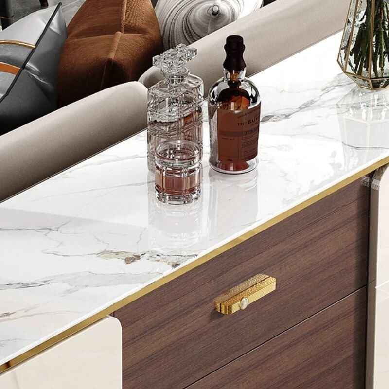 Modern Chinese Wood Sideboard close up