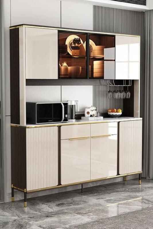 Elegant White Nordic Sideboard Cabinet for Modern Homes 140x40x200cm