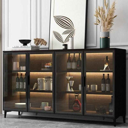 Modern Minimalist Solid Wood Sideboard for Elegant Home Storage