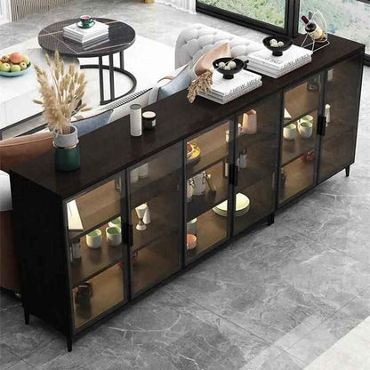 Modern Minimalist Solid Wood Sideboard for Elegant Home Storage upper view