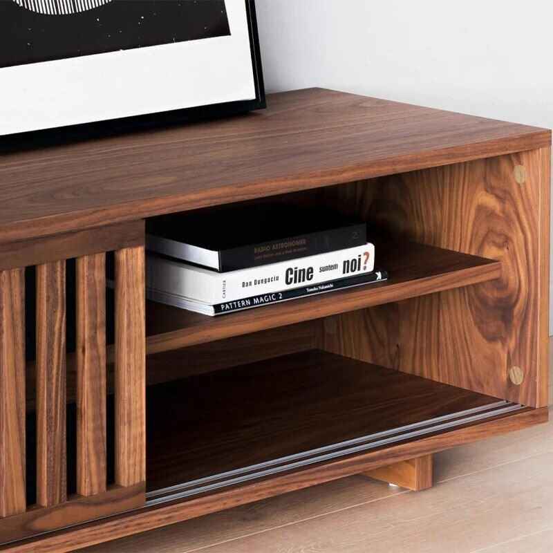 Modern Wooden TV Stand close up