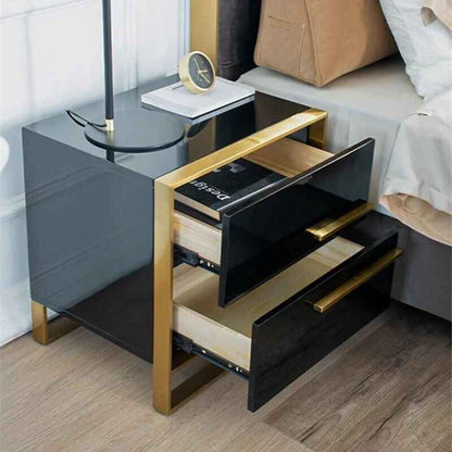 Modern Style Luxury Hotel Side Cabinet Nightstand open drawers