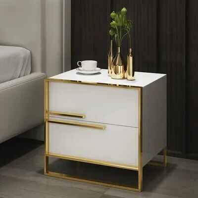 Modern Style Luxury Hotel Side Cabinet Nightstand white 