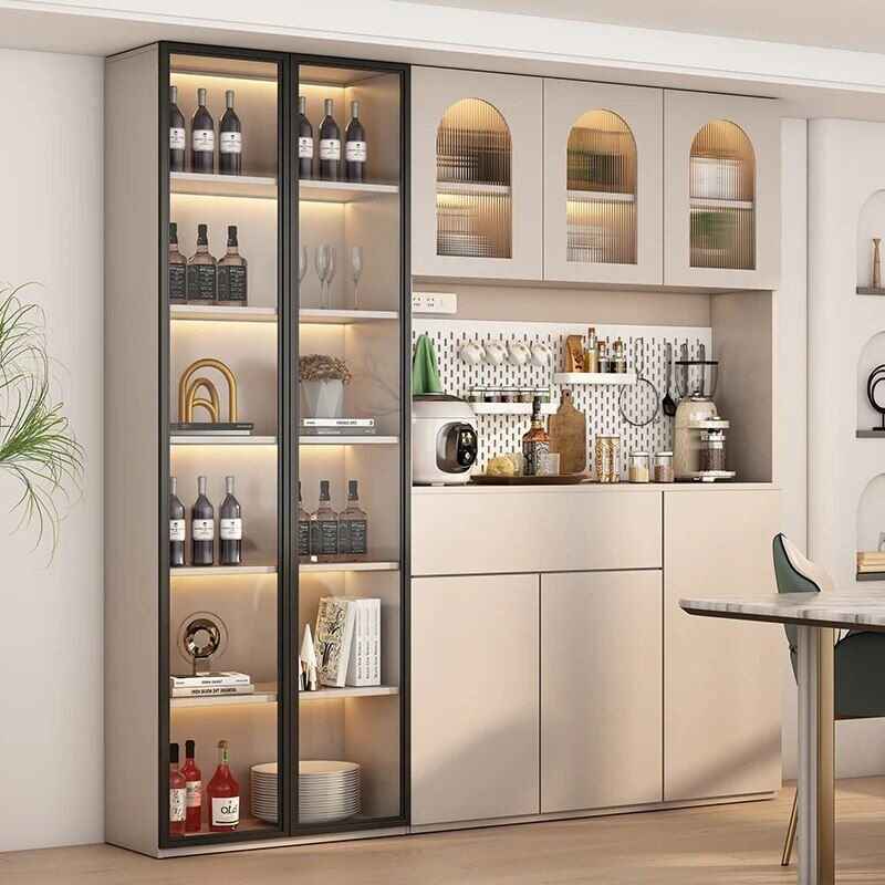 Modern Minimalist Luxury Sideboard Cabinet for Dining Room and Salon organized