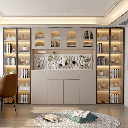 Modern Minimalist Luxury Sideboard Cabinet for Dining Room and Salon book shelves