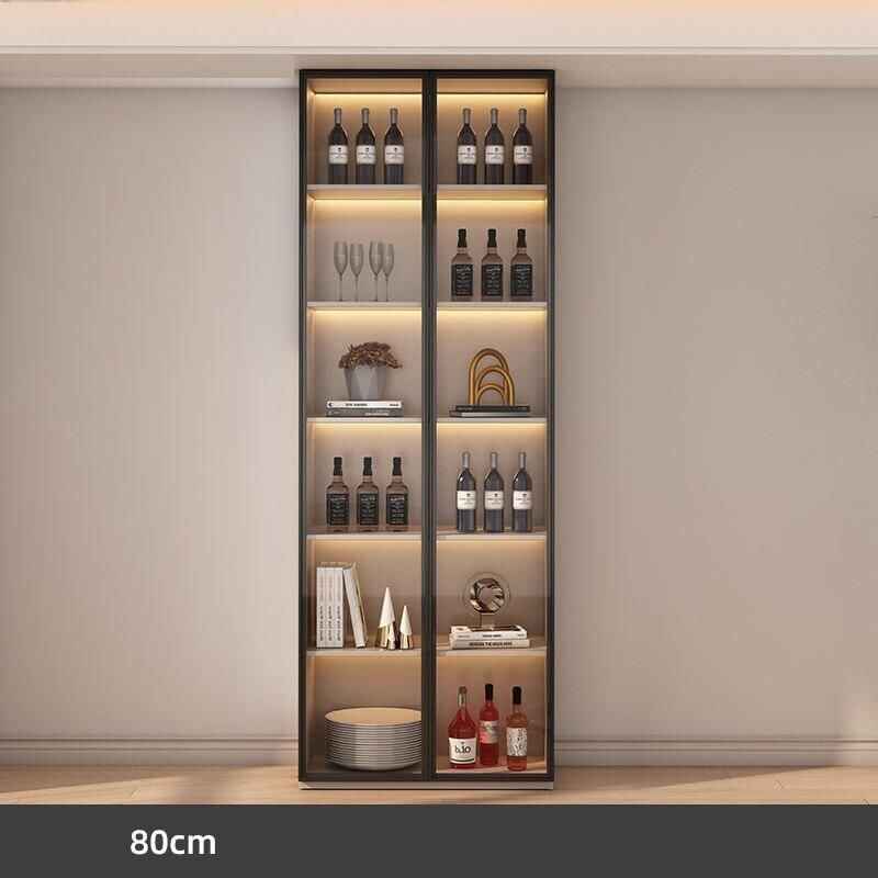 Modern Minimalist Luxury Sideboard Cabinet for Dining Room and Salon coffee glass door 80cm