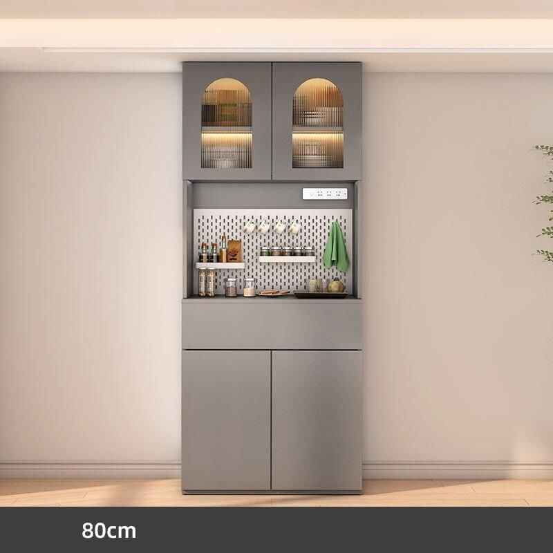 Modern Minimalist Luxury Sideboard Cabinet for Dining Room and Salon gray 80cm