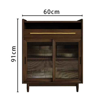 Modern Minimalist Sideboard walnut 2 door 1 drawer 91cmx60cm