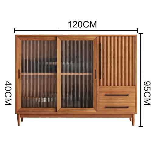 Modern Minimalist Sideboard cherry  3 door 2 drawer 120x40x95xcm