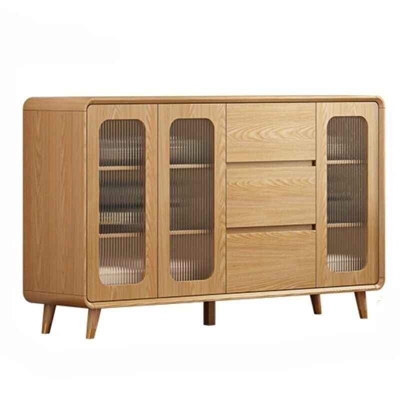 Modern Minimalist Solid Wood Sideboard side view