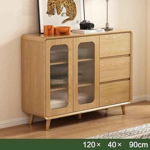 Modern Minimalist Solid Wood Sideboard 120x40x90xcm