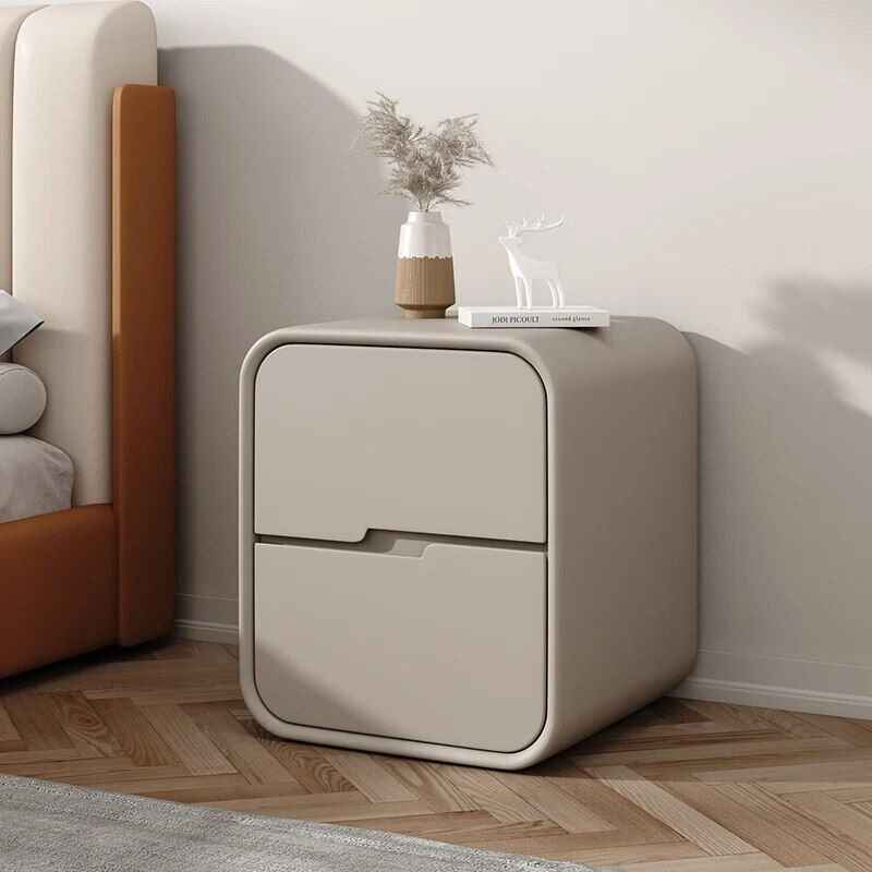 Nordic Small Mobile Nightstand Light Beige